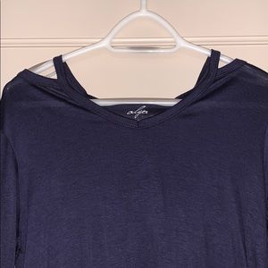NWOT Alya Navy Long Sleeve Top